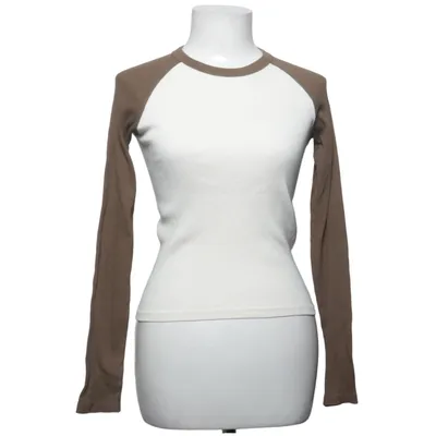Baseball T-shirt (White, Brown) from Brandy Melville Cotton