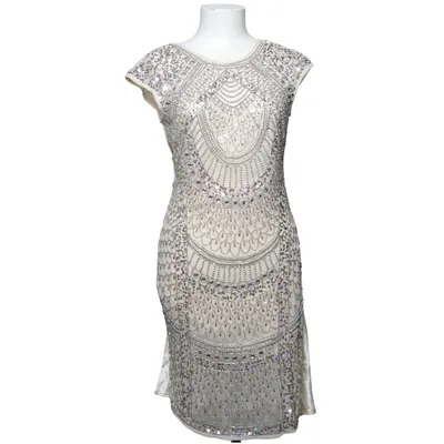 Robe de cocktail (Beige, Argent) de Lace & Beads Polyester