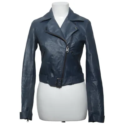 Biker jacket (Blue) from Warehouse Leather, Polyester