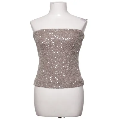 Tubtopp (Beige, Silverfärgad) från Second Female Elastan, Polyester, Viskos