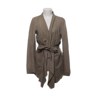 Læderfrakke (Beige) fra Tigha Læder, Polyester