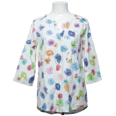 Blouse (Blanc, Multicolore) de Hybrid Coton, Élasthane