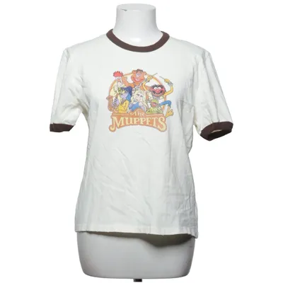 T-shirt (Blanc, Marron) de Zara Coton