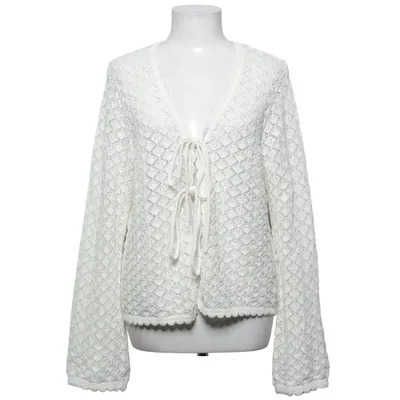 Strickjacke (Weiß) von Lindex Baumwolle, Polyester