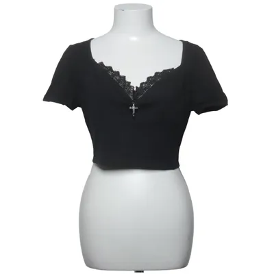 Top (Black) from Romwe Cotton, Elastane