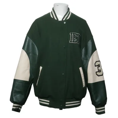 Collegejacke (Grün, Weiß) von Iets Frans Acryl, Nylon, Polyester, Polyurethan, Viskose, Wolle