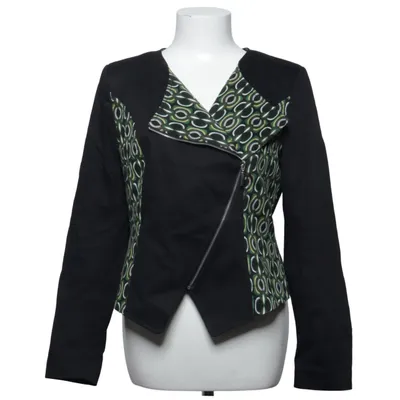 Biker jacket (Black, Green, White) from Mandarin Cotton, Elastane
