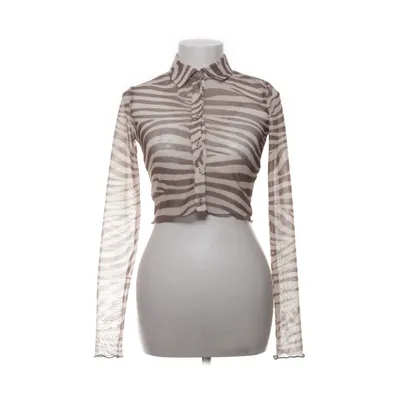 Crop top (Beige, Brown) from Bershka Elastane, Polyester