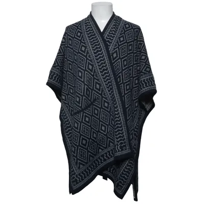 Poncho (Blue, White) from Camaïeu