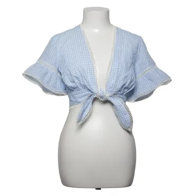 Crop top (Blå, Hvid) fra By Malina Bomuld