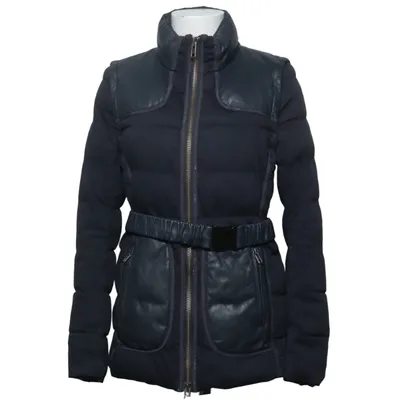 Biker jacket (Blue) from Munthe plus Simonsen Cotton, Elastane, Leather, Polyester