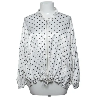 Blouson (Blanc, Noir) de Black Colour Soie, Viscose
