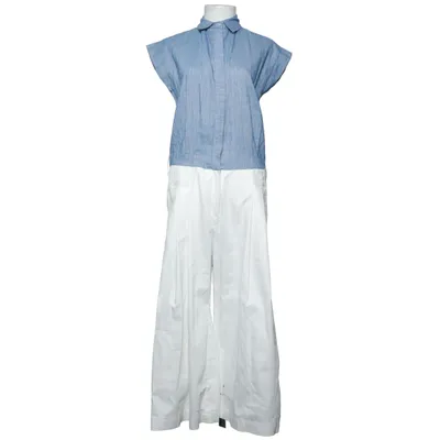 Robe chemise (Bleu, Blanc) de Kor@Kor Coton, Élasthane, Polyester