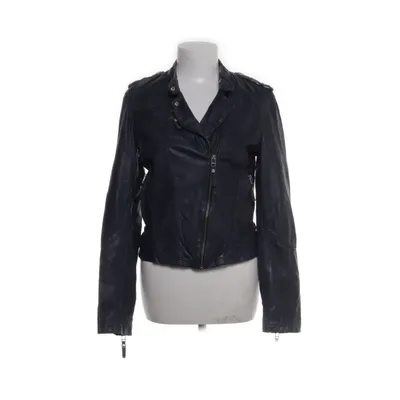 Biker jacket (Blue) from Montgomery Cotton, Polyester, Leather