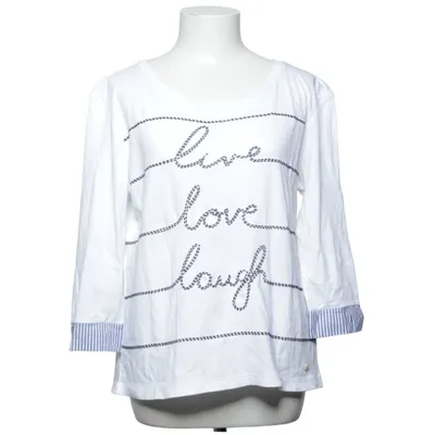 Långärmad t-shirt (Vit, Blå) från Tom Tailor Bomull