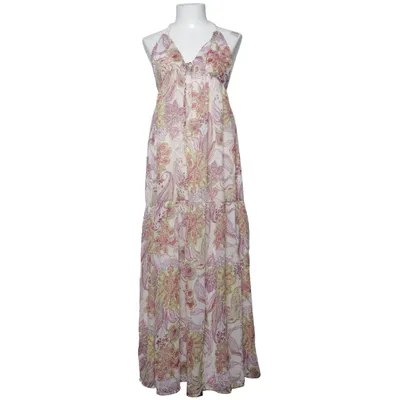 Maxi jurk (Wit, Meerkleurig) van Zara Metallvezel, Polyester