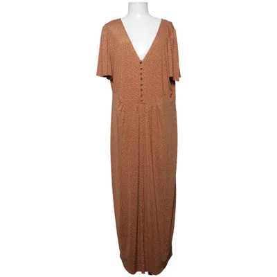 Maxi dress (Brown, White) from ASOS Elastane, Polyester