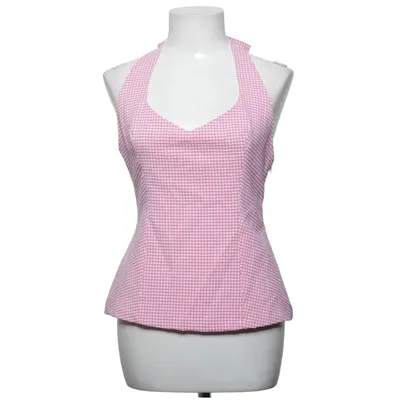 Halter neck top (Pink, White) from Zara Polyester