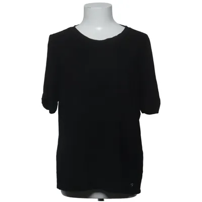 T-shirt (Zwart) van Simple Elastaan, Viscose