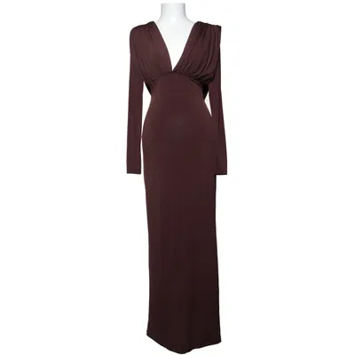 Maxikleid (Braun) von Gina Tricot Elasthan, Polyester