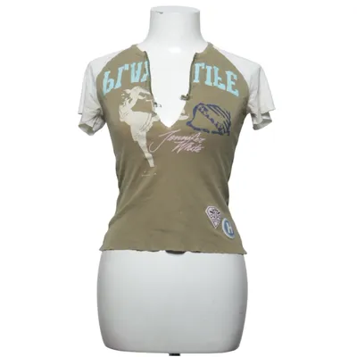 T-shirt (Green, White, Multicolored) from Playlife Cotton