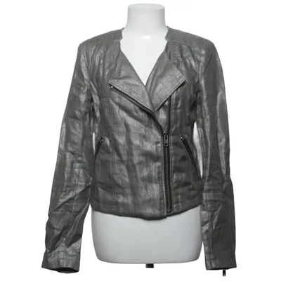 Veste de motard (Gris) de IKKS Coton, Lin, Polyamide