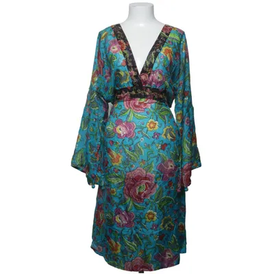 Jurk (Blauw, Meerkleurig) van TurQuoise Zijde