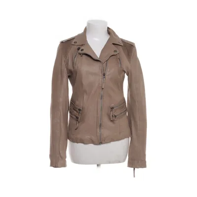 Læderjakke (Brun) fra MDK Læder, Polyester, Bomuld