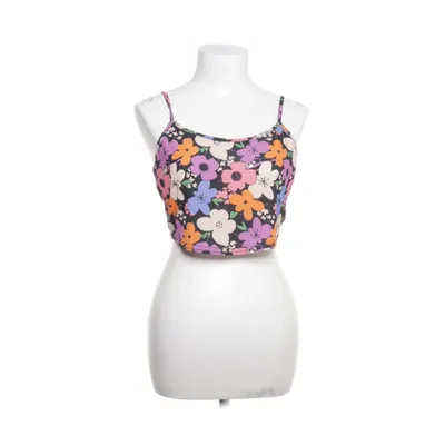 Crop top (Zwart, Meerkleurig) van Collusion Elastaan, Polyester