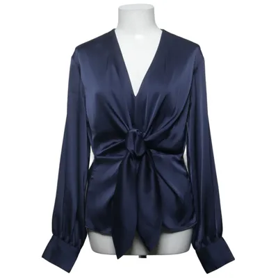 Blouse portefeuille (Bleu) de Karmamia Acétate, Polyester recyclé