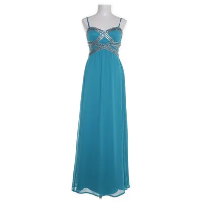 Evening gown (Blue, White) from Cotton Club Polyester