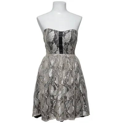 Cocktail dress (Black, Silver) from Aura Boutiqe Elastane, Metallic fiber, Polyamide, Polyester, Viscose