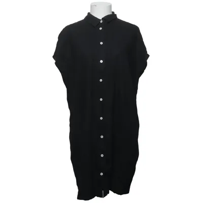 Shirt dress (Black) from Papaya Linen, Viscose