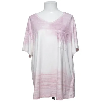 T-shirt (Rose, Blanc) de Emery Rose Élasthane, Polyester