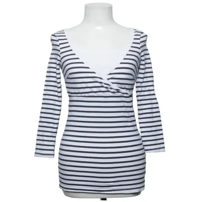 Ammebluse (Blå, Hvid) fra H&M Mama Elastan, Økologisk bomuld