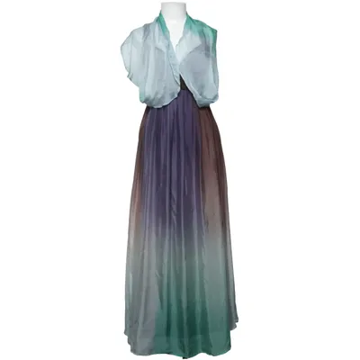 Aftenkjole (Lilla, Grøn, Brun) fra Aftershock Polyester, Silke