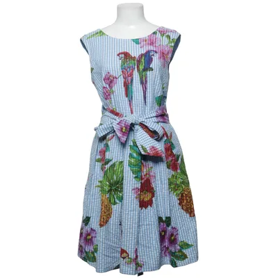 Jurk (Blauw, Meerkleurig) van Derhy Katoen, Polyester