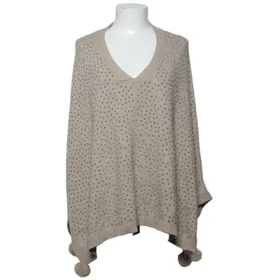 Poncho (Beige) de Tiramisu Acrylique, Coton, Polyamide