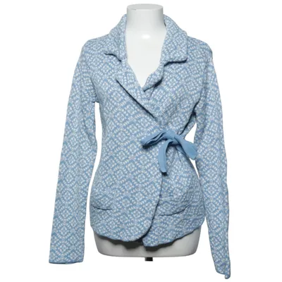 Cardigan cache-cœur (Bleu, Blanc) de Playback Coton
