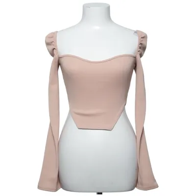 Crop top (Beige) from Missy Empire Elastane, Polyester