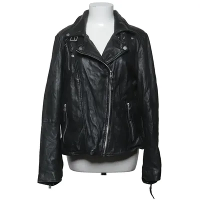 Bikerjack (Zwart) van Freaky Nation Katoen, Leer, Polyester