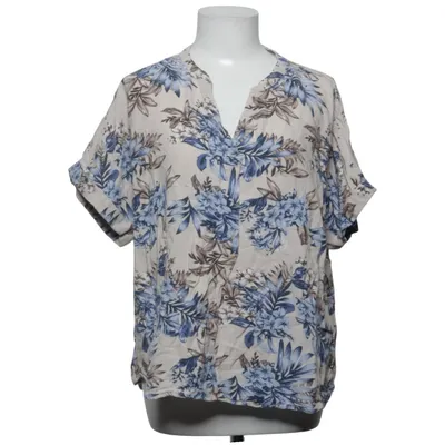 Top (Beige, Blue) from Soda Collection Cotton, Linen, Viscose
