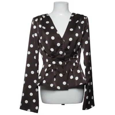 Blouse (Brown, White) from Adoore Polyester