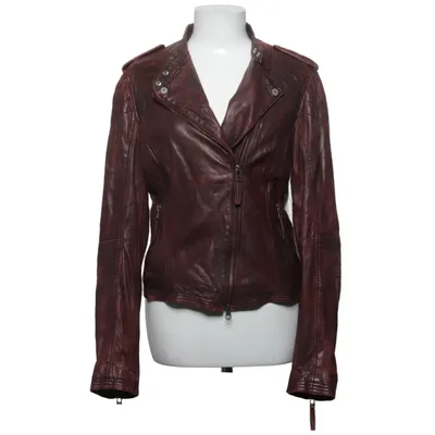 Biker jacket (Brown) from Montgomery Cotton, Leather, Polyester