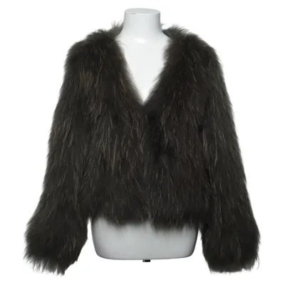 Fur jacket (Green, Beige) from Meotine