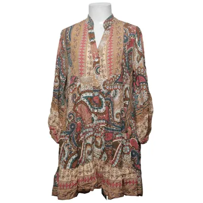 Jurk (Beige, Bruin, Meerkleurig) Viscose