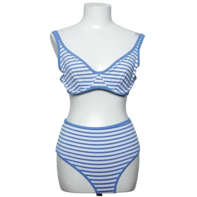 Bikini (Blå, Vit) Elastan, Polyamid, Återvunnen polyester