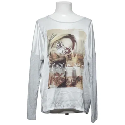 Lange mouwen shirt (Wit, Grijs) van Chili Viscose