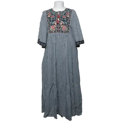 Maxi jurk (Blauw, Wit, Meerkleurig) van Maison Hotel Katoen