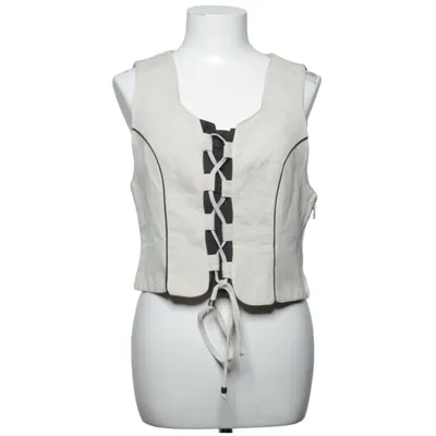 Gilet (Beige, Noir) de Meico Coton, Lin, Polyester